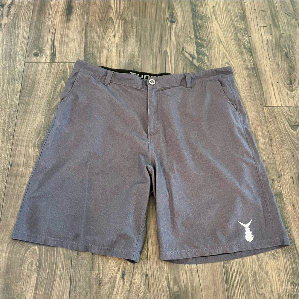 Tunaskin Mens Dark Gray Charcoal Boardshorts Size 40